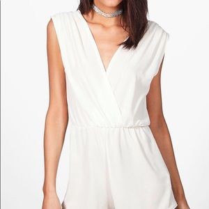 White short sleeve romper